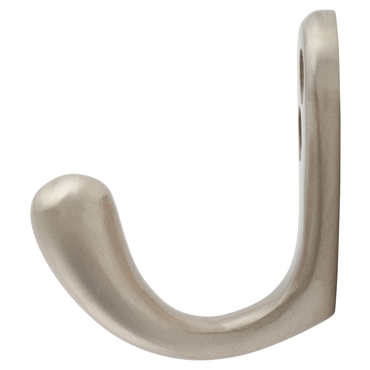 Victorian Single Coat Hook - 44 x 23mm - Satin Nickel - view 2