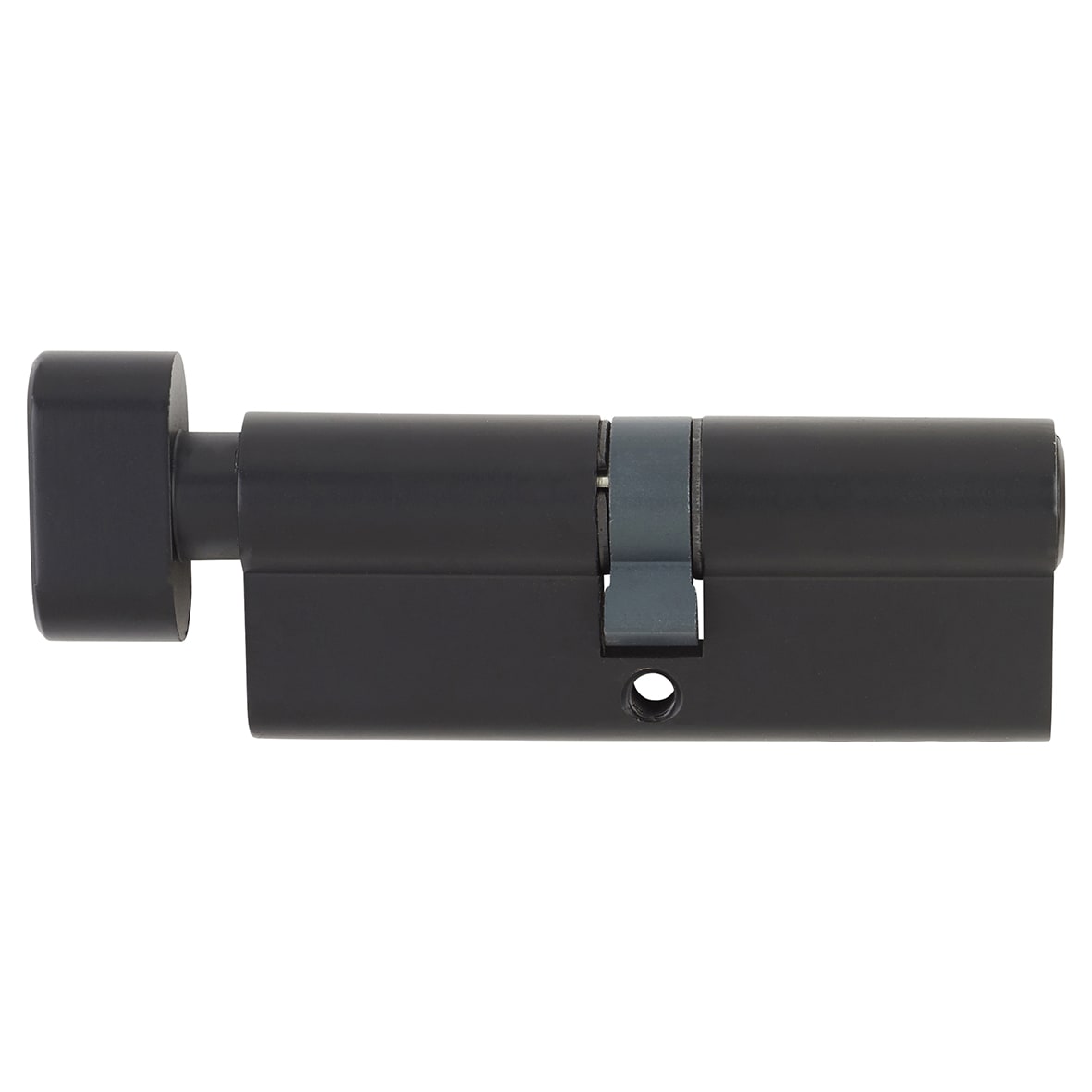 6 Pin 80mm Euro Thumbturn Cylinder - 40mm Turn + 40mm - Matt Black - Keyed To Differ - view 2