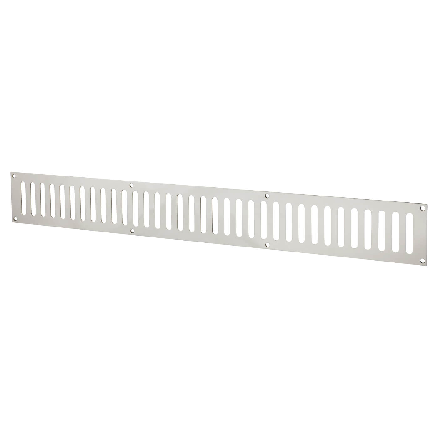 Plain Slotted Vent - 600 x 76mm - 11590mm² Free Air Flow - Polished Stainless Steel - view 2