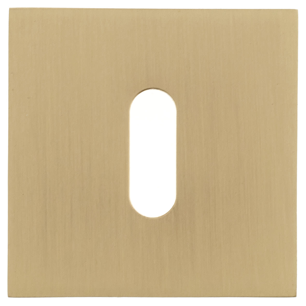 Status Square Escutcheon - 51 x 51mm - Keyhole - Satin Brass - Pair - view 2