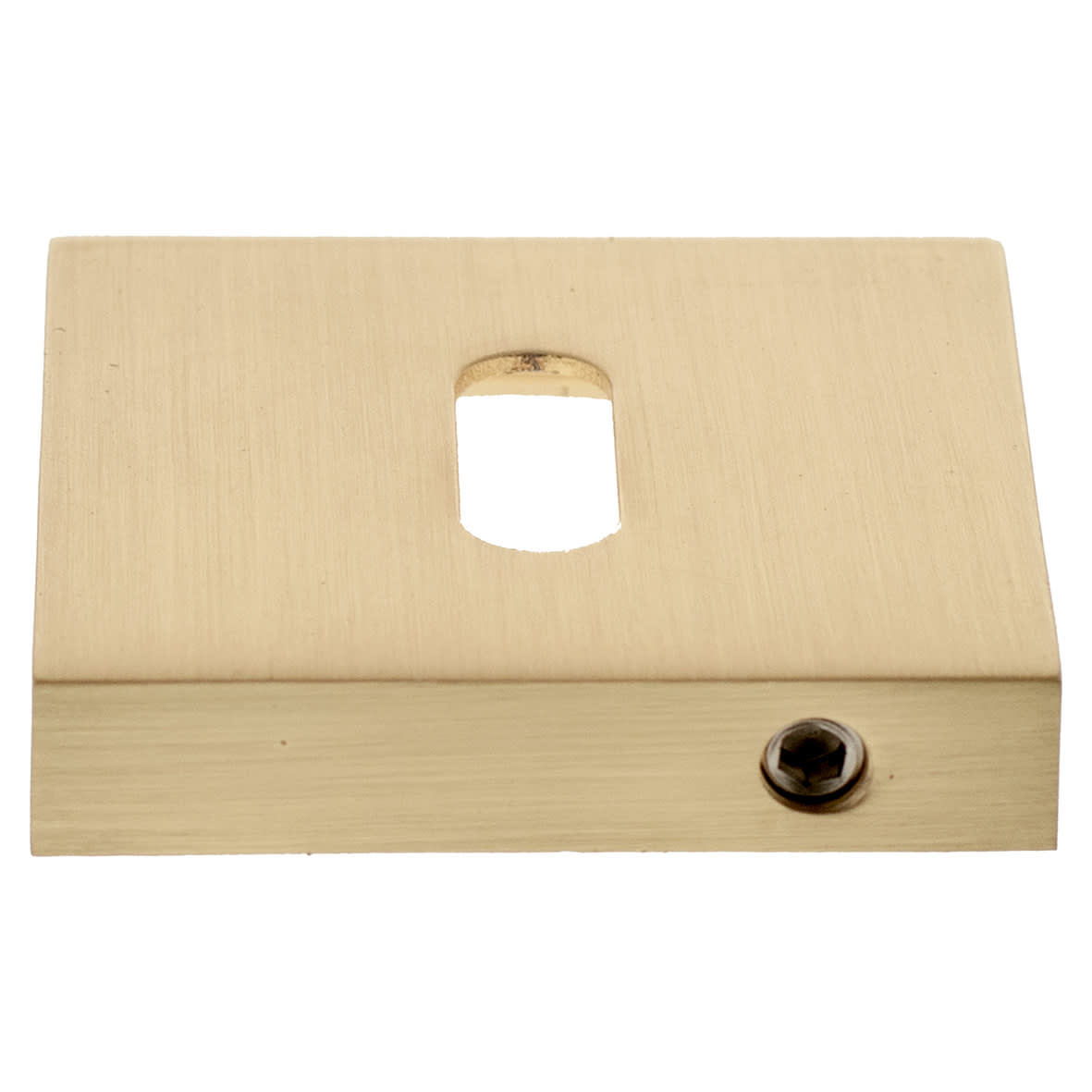 Status Square Escutcheon - 51 x 51mm - Keyhole - Satin Brass - Pair - view 3