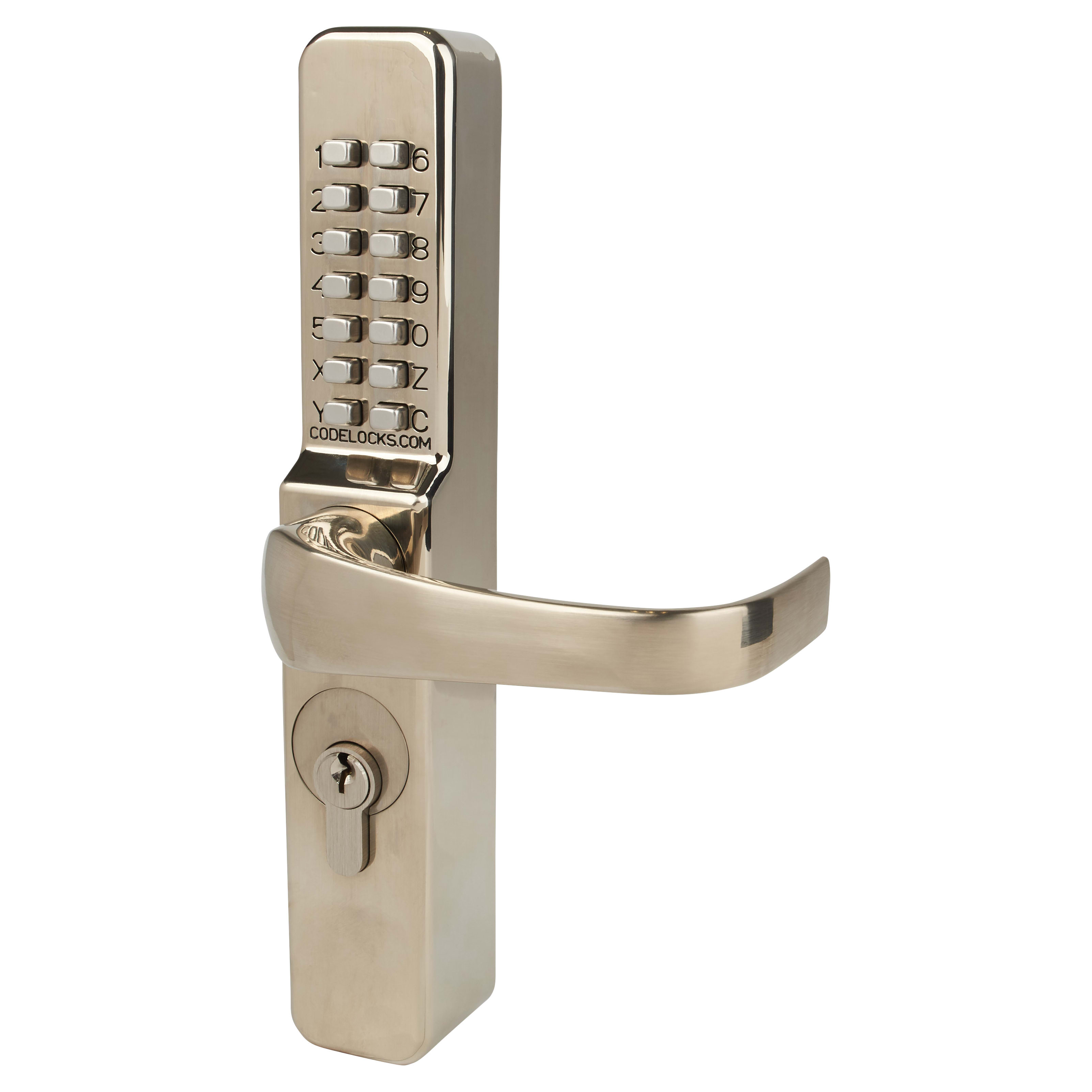 Push Button Code Lock - Aluminium Doors - PVD Stainless Steel - view 3