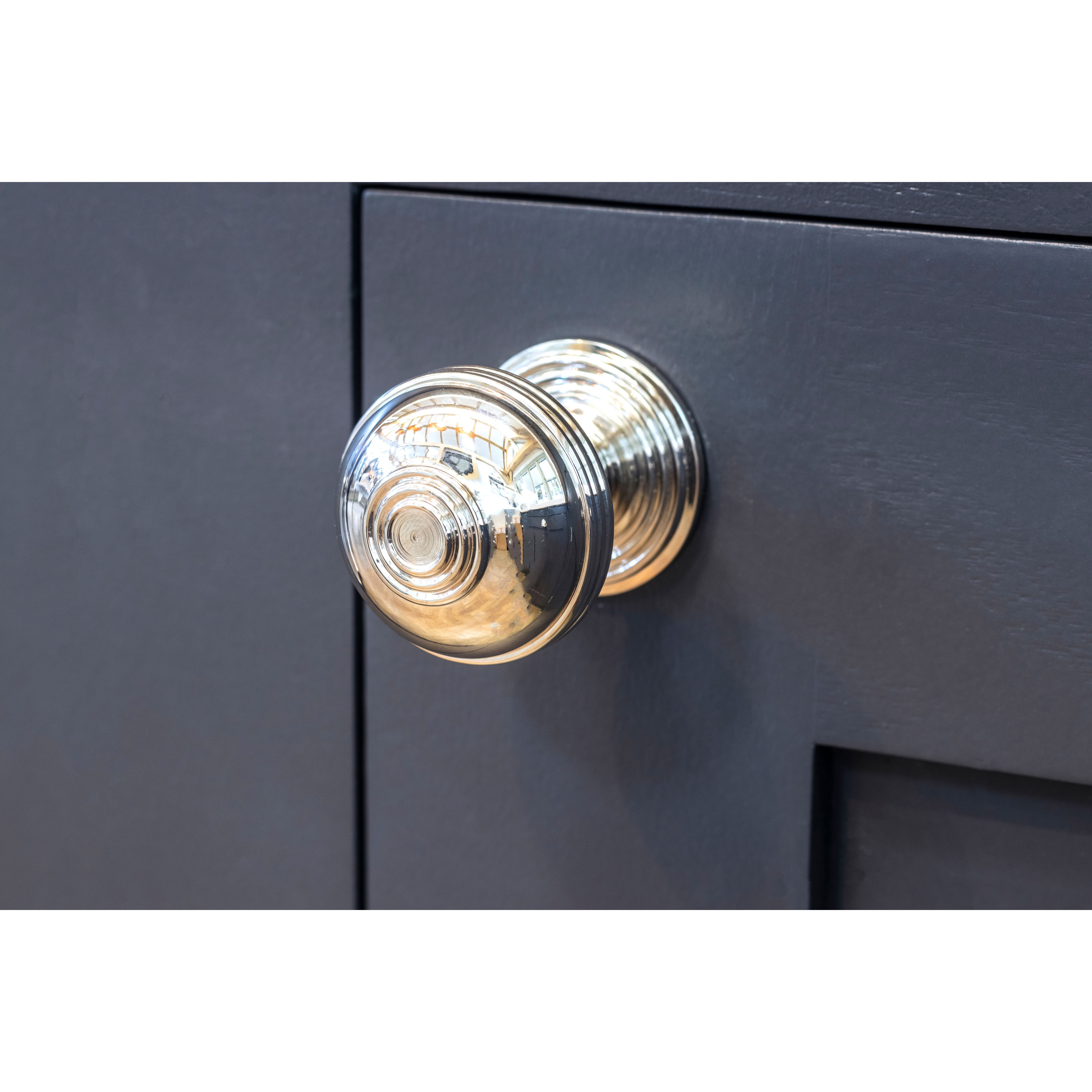 Prestbury Round Cabinet Knob - 38mm Diameter - Polished Nickel - view 2