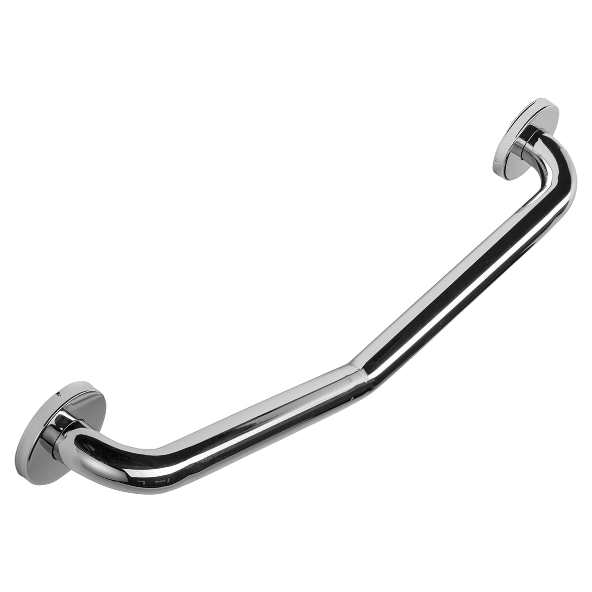 32mm Stainless Steel Angled Grab Rail Chrome - 600mm Length - Polished Chrome - view 2