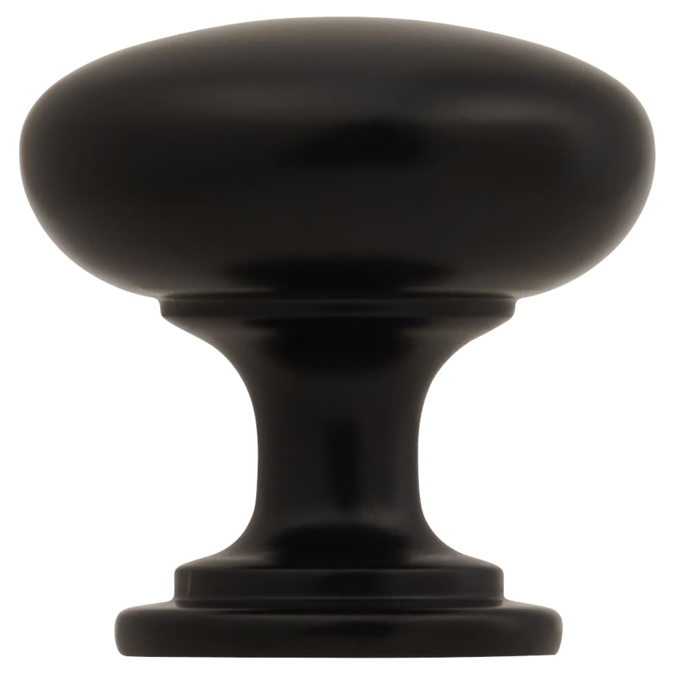 Domed Round Cabinet Knob - 30mm Diameter - Matt Black - view 3