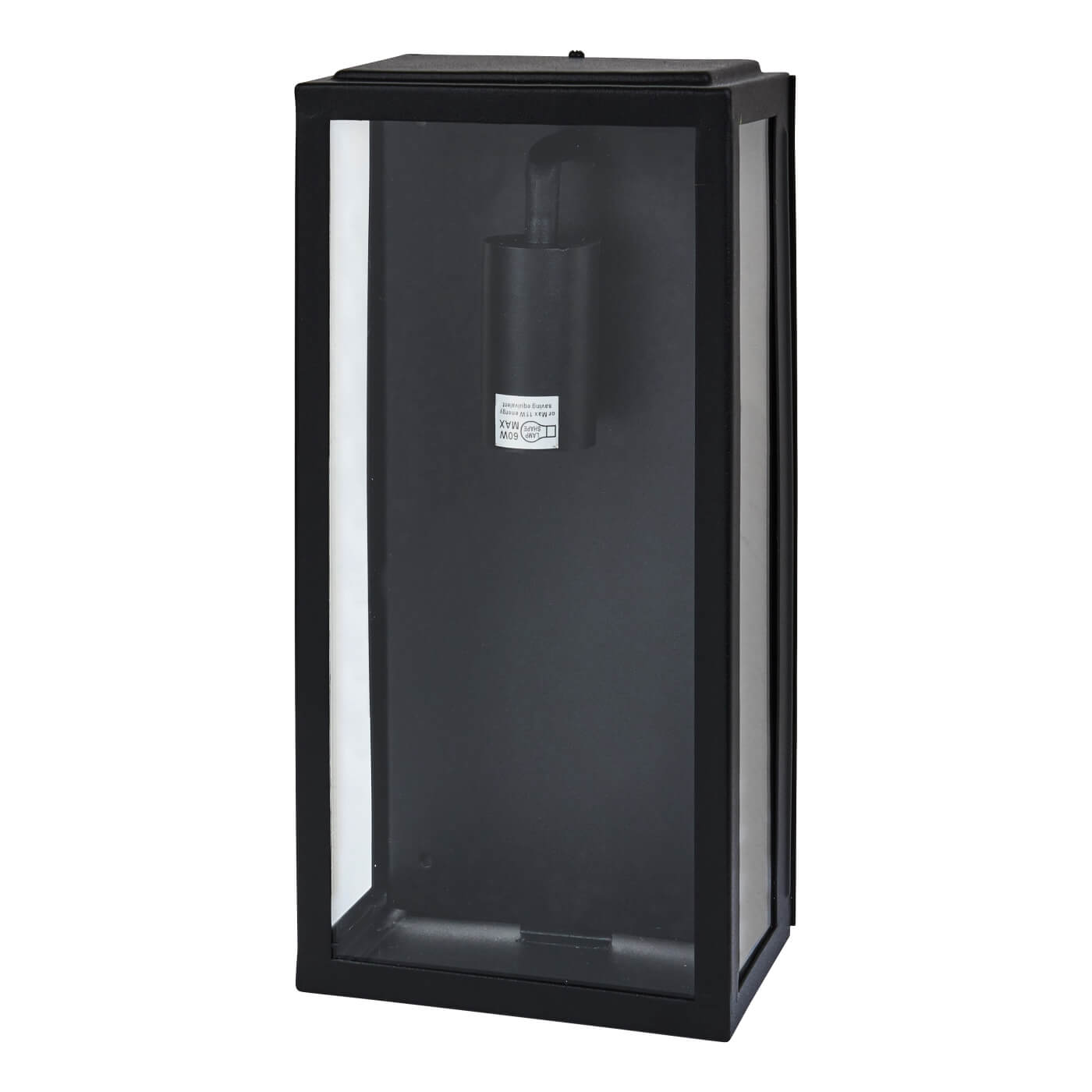 Forum Zink Minerva Box Outdoor Wall Lantern Light - IP44 - Black - view 3