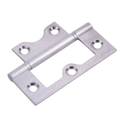 Flush Door Hinge - 60 x 41 x 1.4mm - Satin Chrome - Pair - view 2