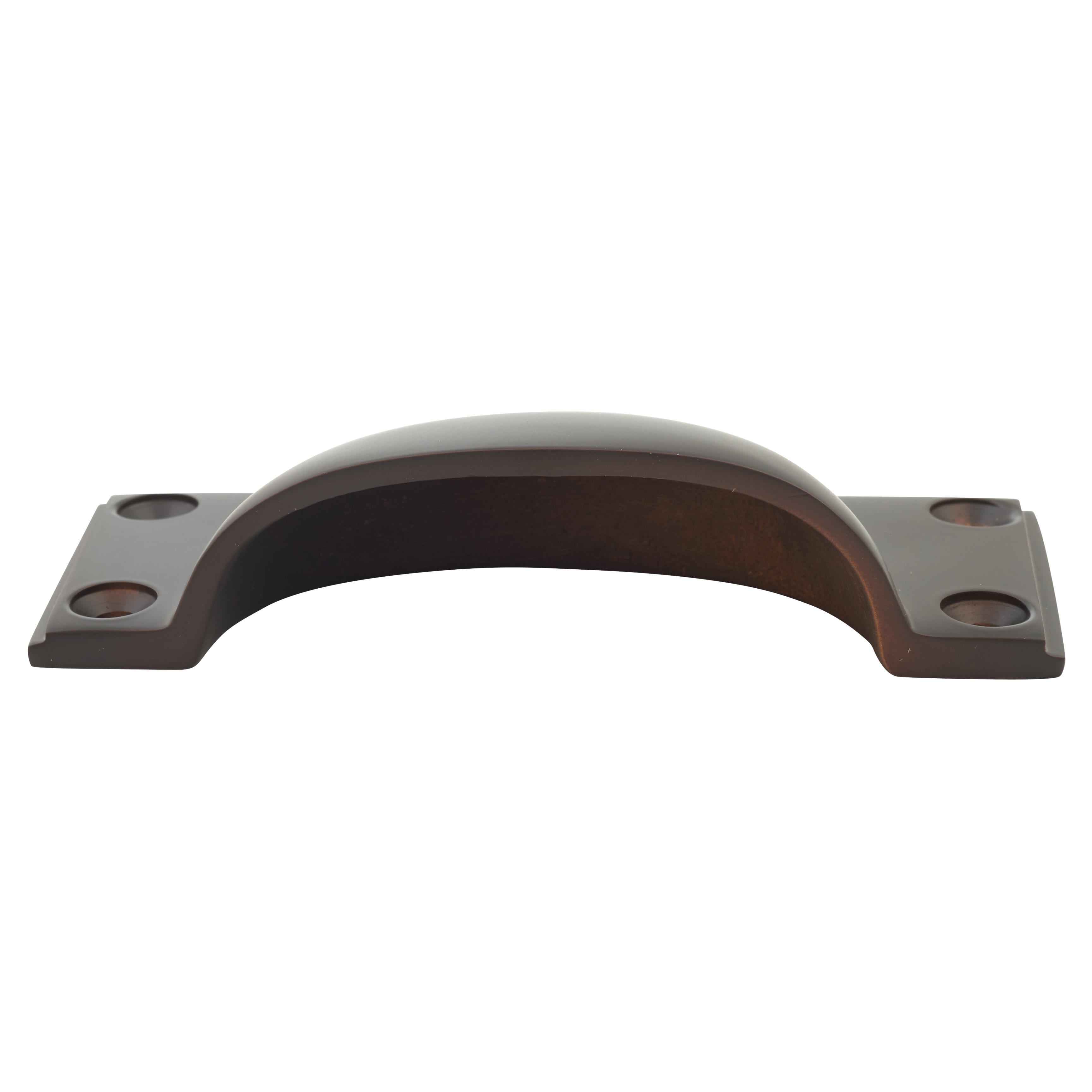 Art Deco Cabinet Cup Handle - 84mm Centres - Aged Bronze - view 2
