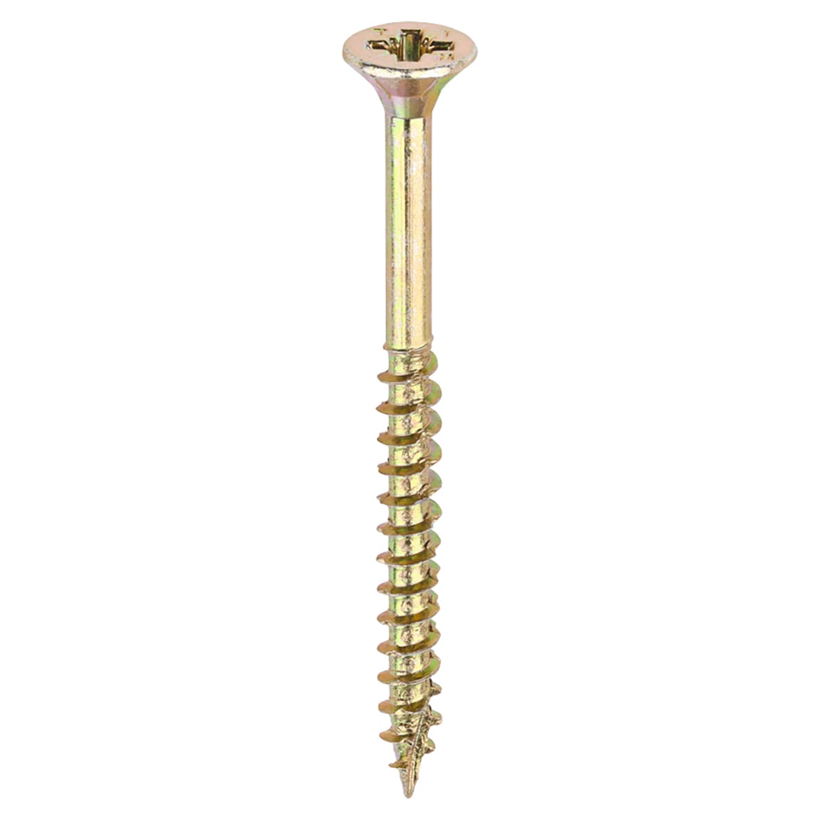 Velocity Pozi Countersunk Wood Screws - 4.0 x 50mm - Yellow Zinc - Pack of 200 - view 3