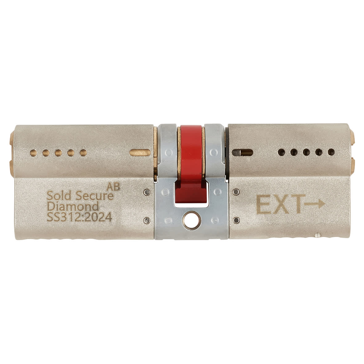 ALPS 3 Star PLUS Euro Double Cylinder - 50mm + 45mm - Satin Nickel/Brass - Keyed to Differ - view 2
