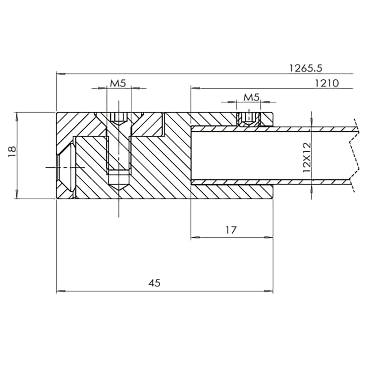 Reinforcement Bar Set - Square - 1210mm Length - Polished Chrome - view 4