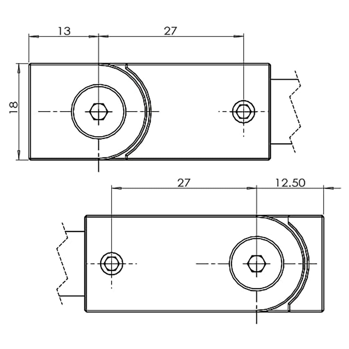 Reinforcement Bar Set - Square - 1210mm Length - Polished Chrome - view 6