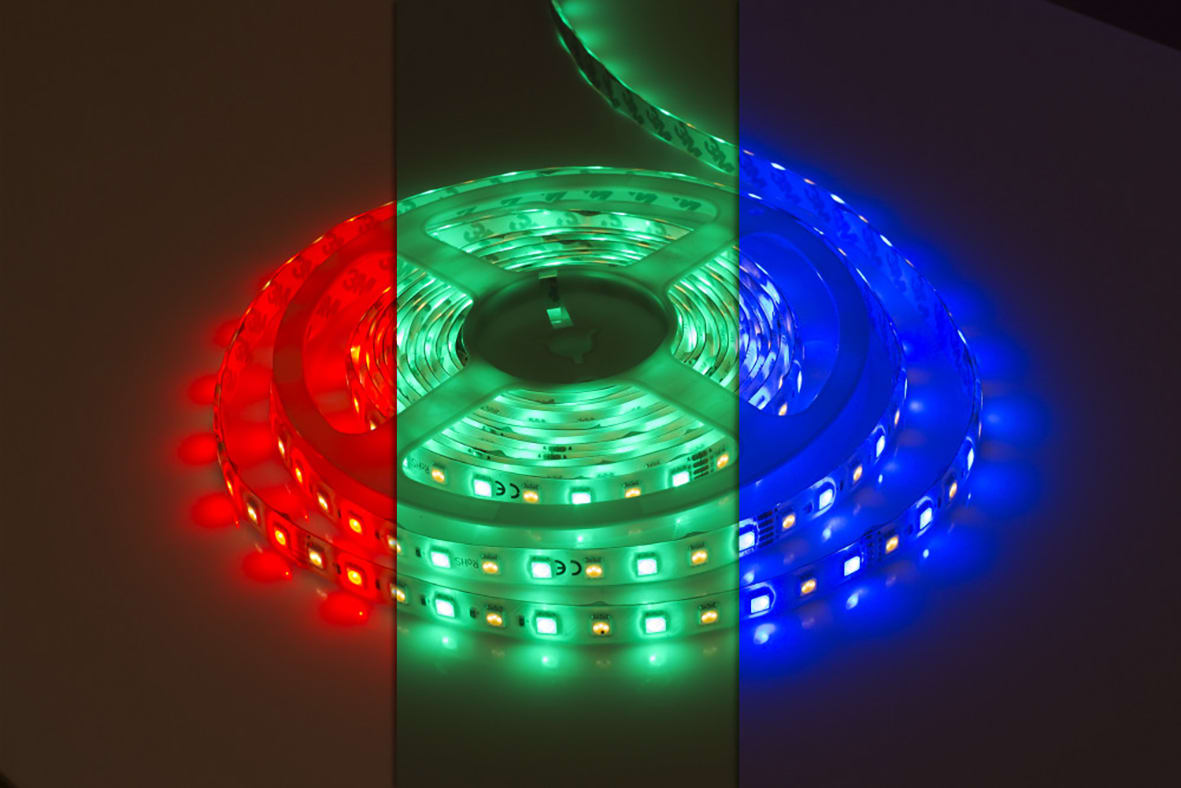 LED 12W Flexible Dimmable LED Strip Light - - 5000mm - RGB + 3000K Warm White - view 3