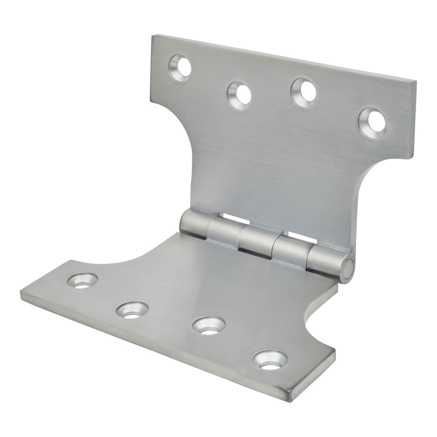 Parliament Hinge - 100 x 75 x 125mm - Satin Chrome - Pair - view 3