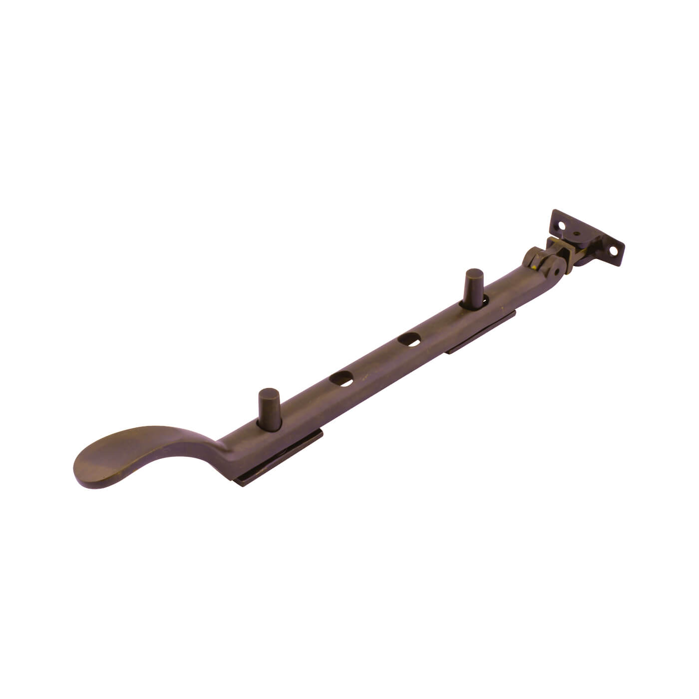 Victorian Casement Window Stay - 10"/250mm Length - Antique Bronze - view 2