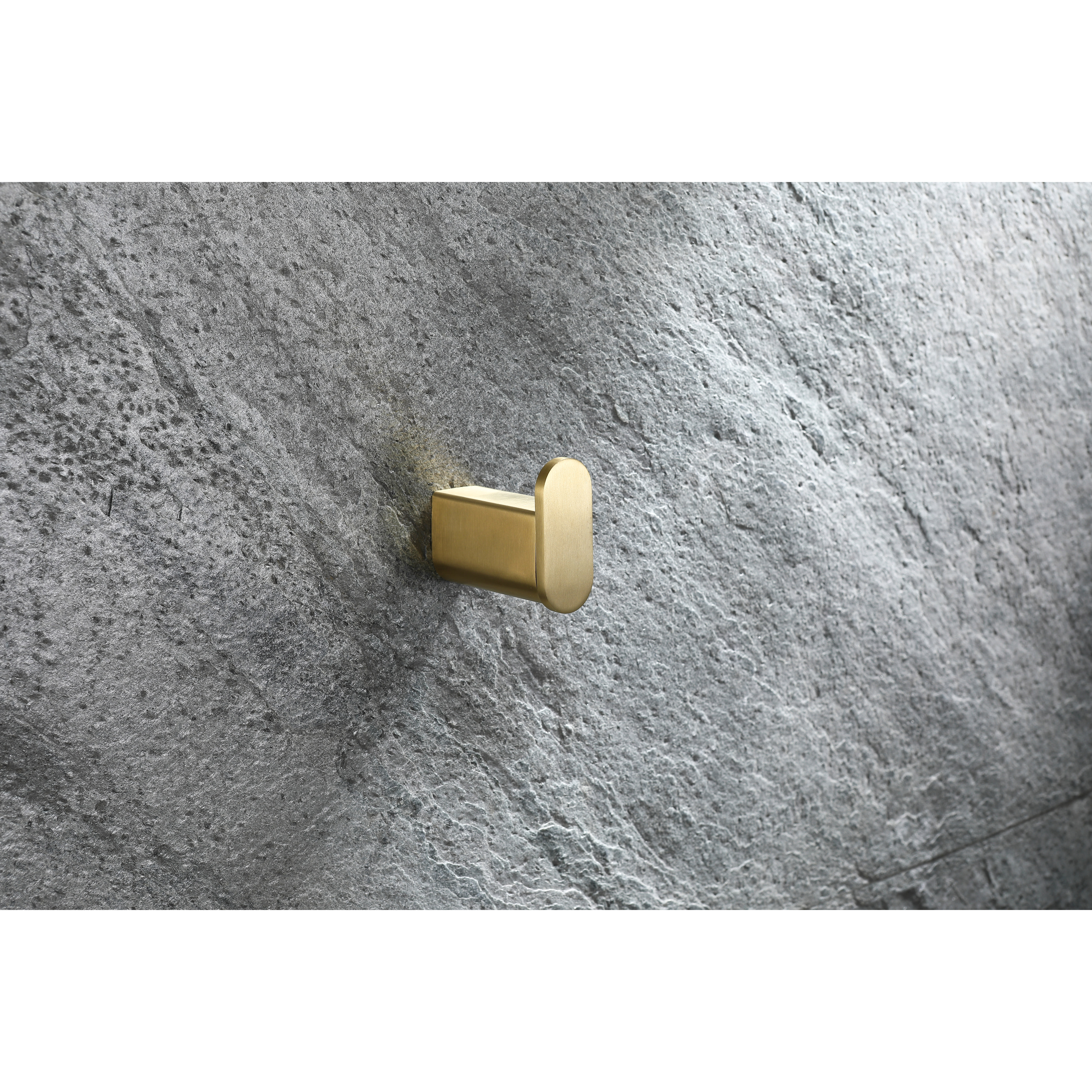 Designer Robe Hook - 65 x 60 x 26mm - PVD Satin Brass - view 3