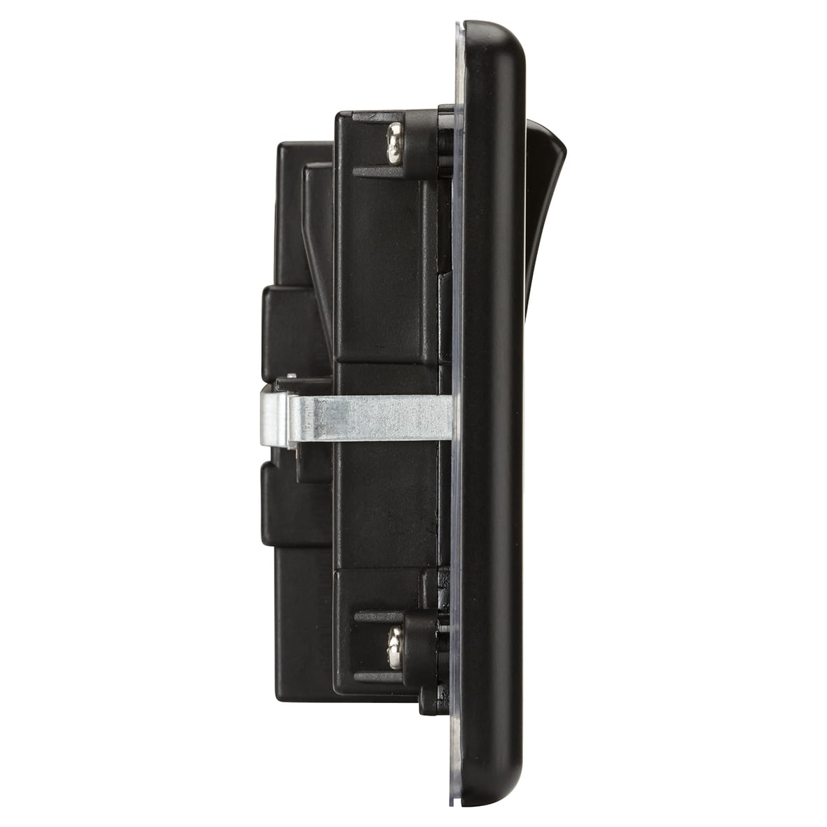 13A 2 Gang Round Edge Type A/C 65W Fastcharge USB Socket with 2 x USB - Matt Black - view 3