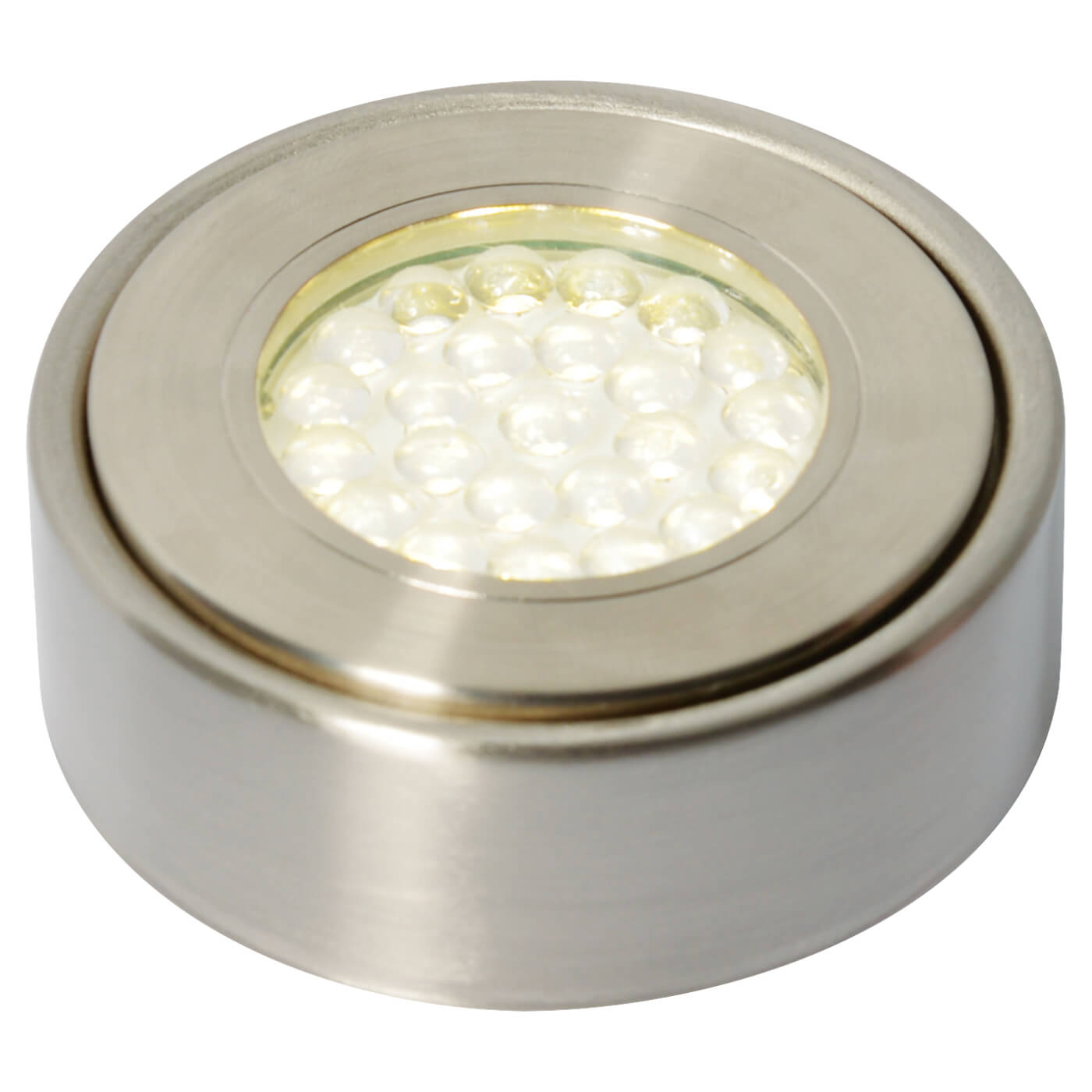 Forum Culina Laghetto 1.5W LED Round Cabinet Downlight - IP44 - 6000K Daylight - Satin Nickel - view 2