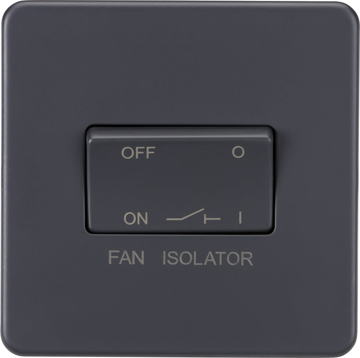 10AX 1 Gang Triple Pole Fan Isolator Switch - Anthracite Grey - view 4