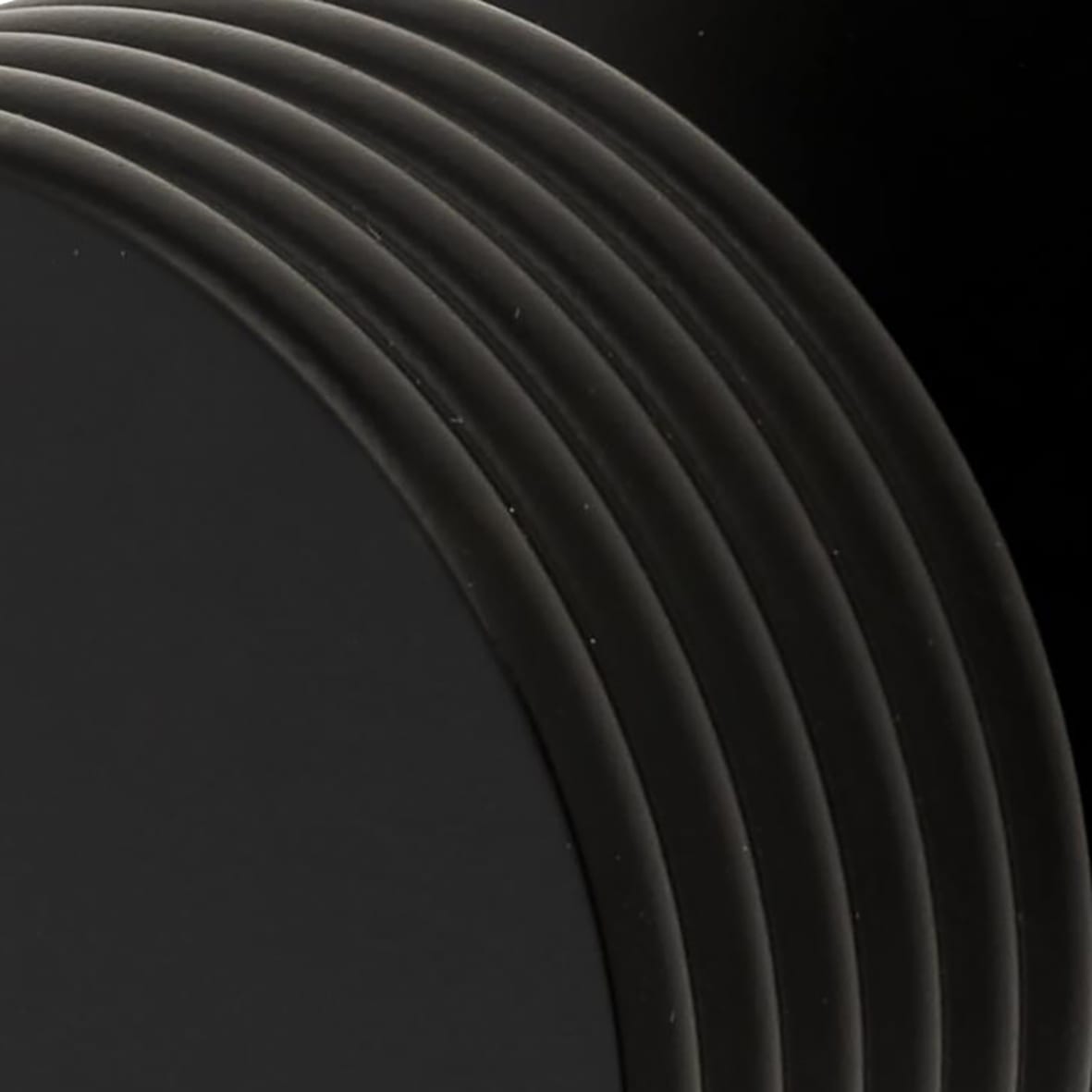Matt Black Mortice Door Knob - 60mm Rose Diameter - Ribbon Range - view 2