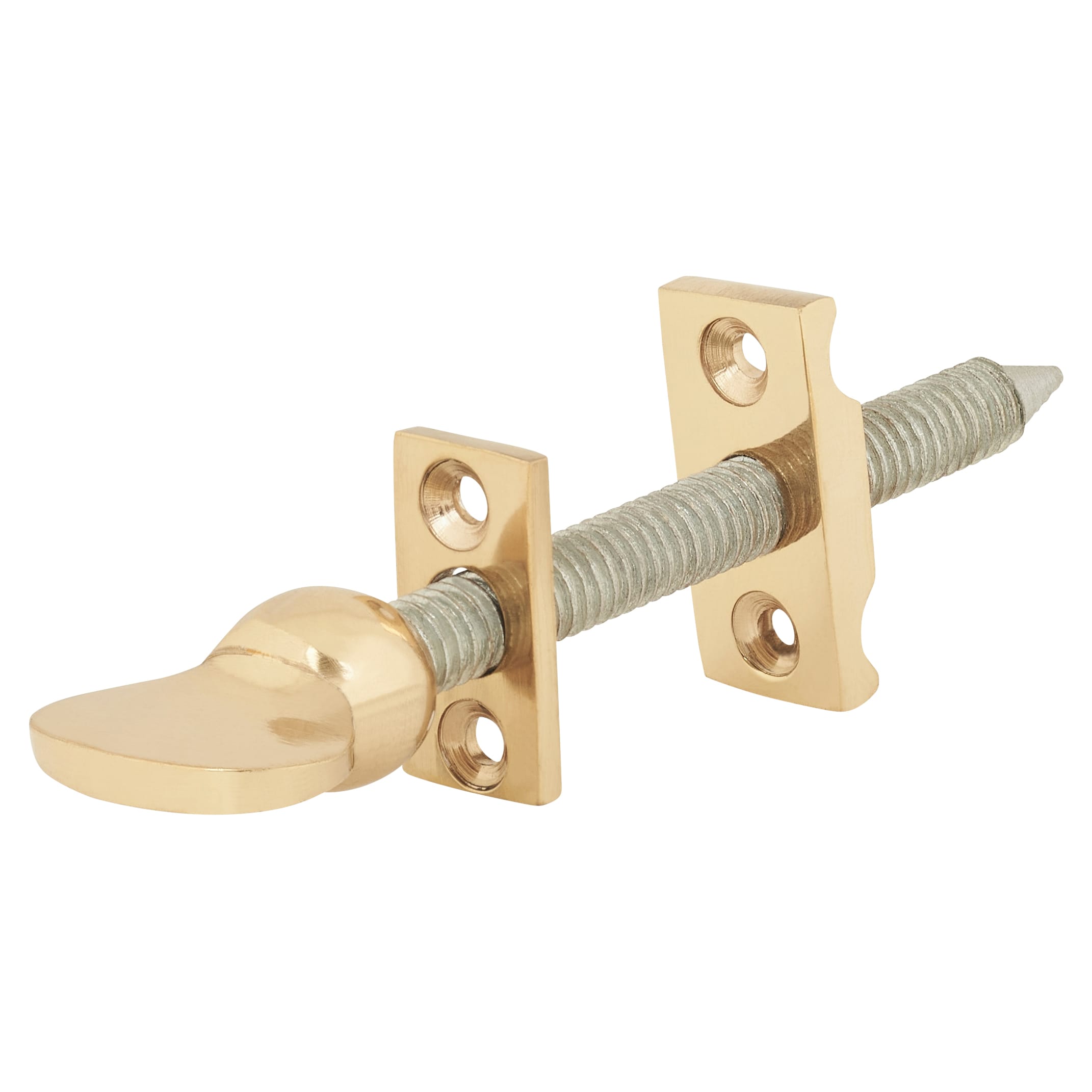 Centre Rail Sash Window Screw - 100mm Screw Length - Polished Brass - view 2