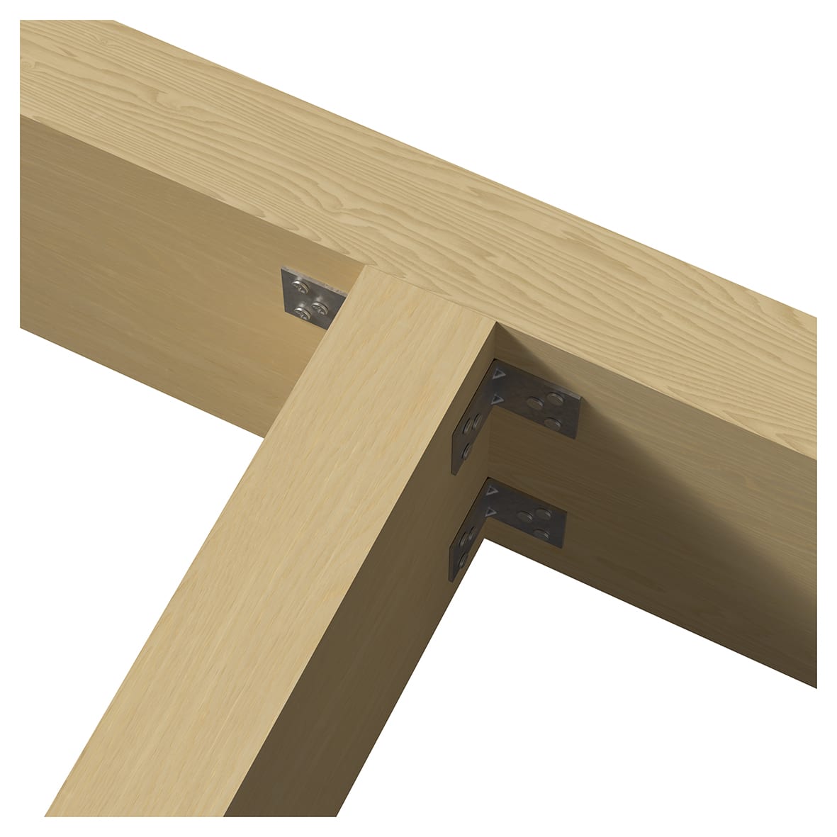 Light Duty Reinforced Angle Bracket - 52 x 72 x 60mm - view 5