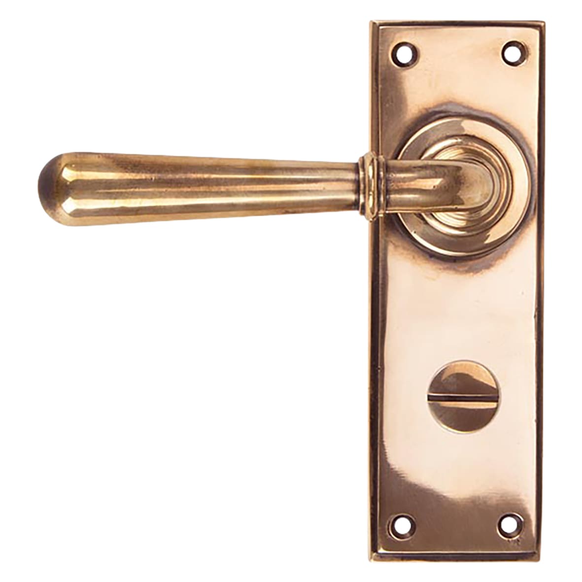 Polished Bronze Bathroom Door Handles - Newbury Range - 152 x 50mm - view 2