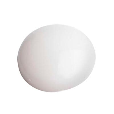 Plastic Screw Dome - 15mm Diameter - White - view 2