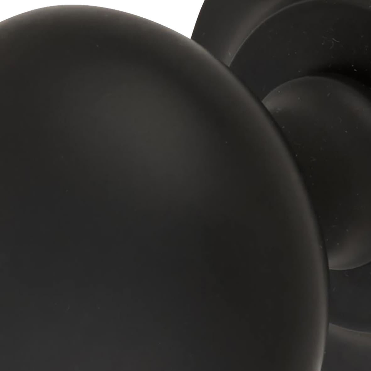 Matt Black Victorian Mortice Door Knob - 57mm Rose Diameter - view 4