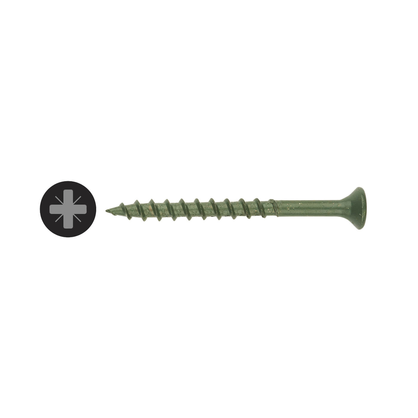 Treated Decking Screw - 4.5 x 50mm - Green - Pack of 200 - view 2