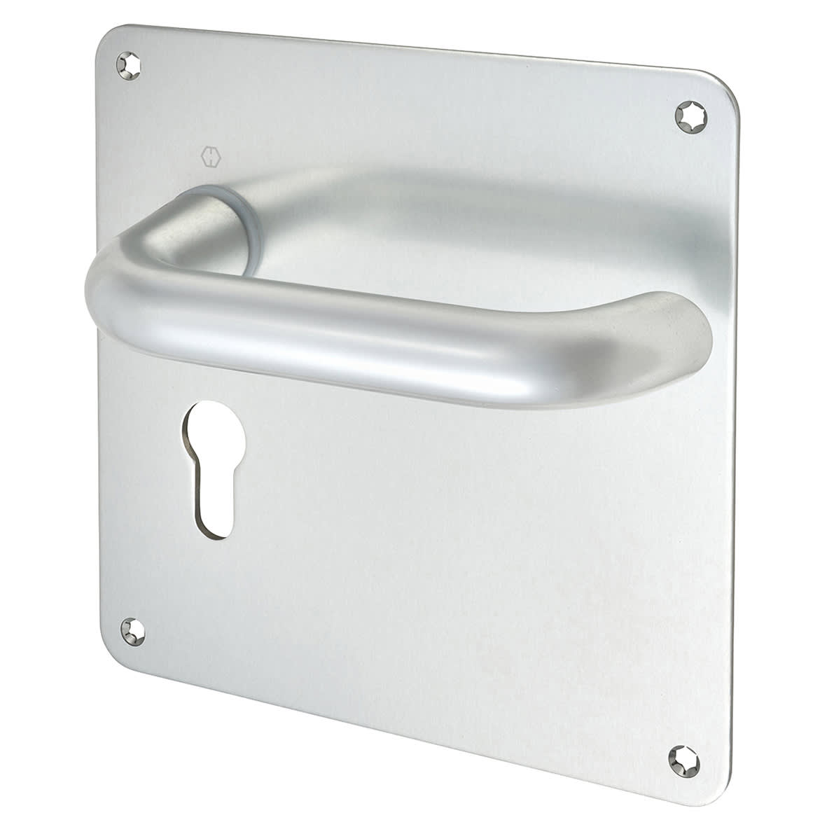 Satin Aluminium 20mm Return to Door Euro Lock Door Handles - 160 x 160mm - view 5