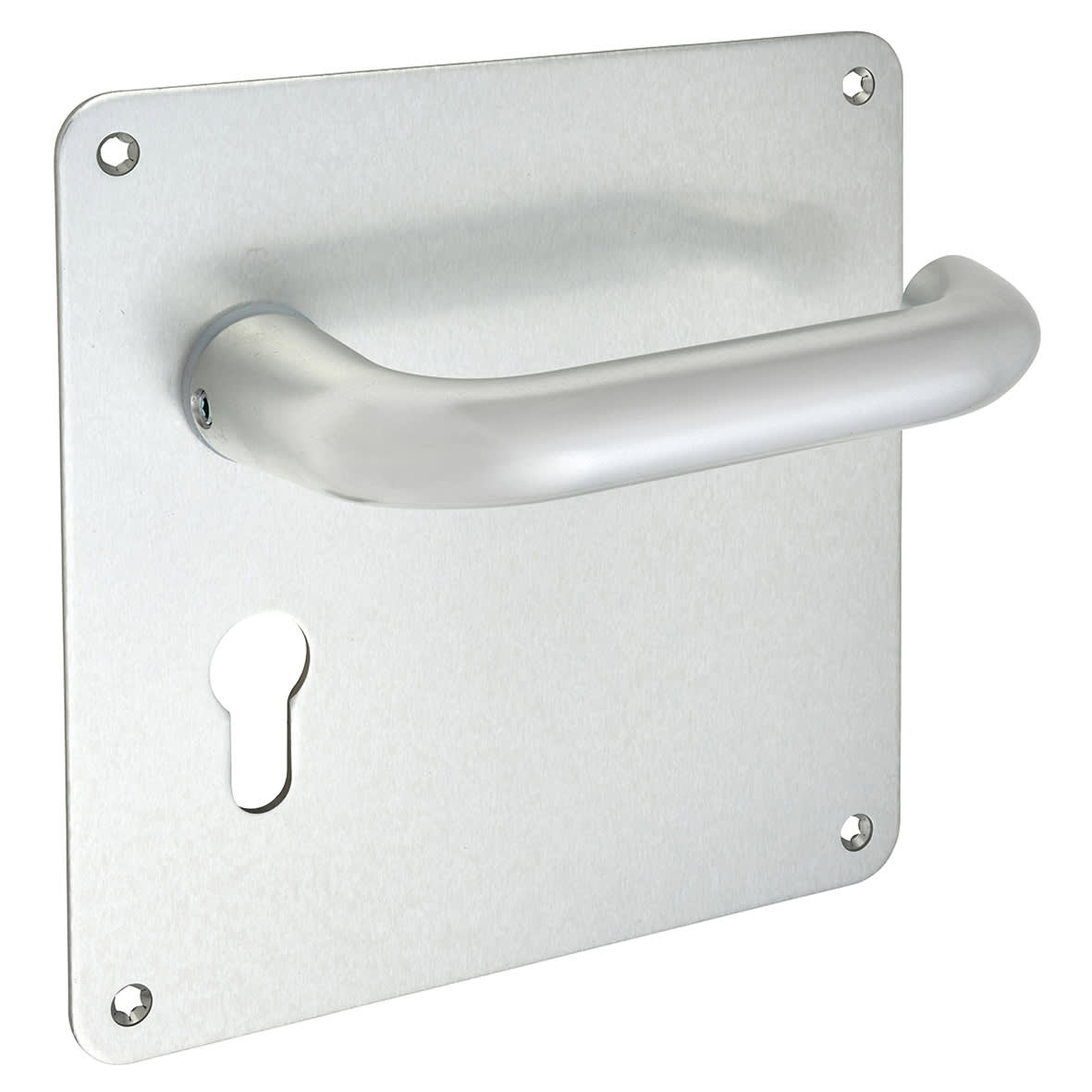 Satin Aluminium 20mm Return to Door Euro Lock Door Handles - 160 x 160mm - view 6