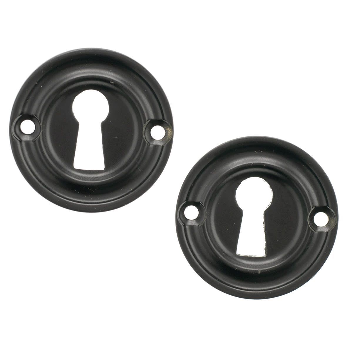 Black Sprung Fire Rated Door Handles on Round Rose - CR-107 Range - view 2