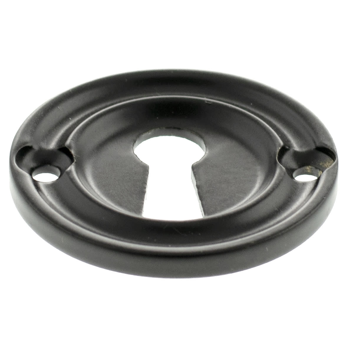 Black Sprung Fire Rated Door Handles on Round Rose - CR-107 Range - view 3
