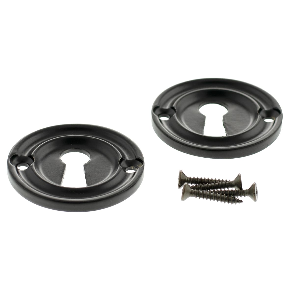 Black Sprung Fire Rated Door Handles on Round Rose - CR-107 Range - view 4