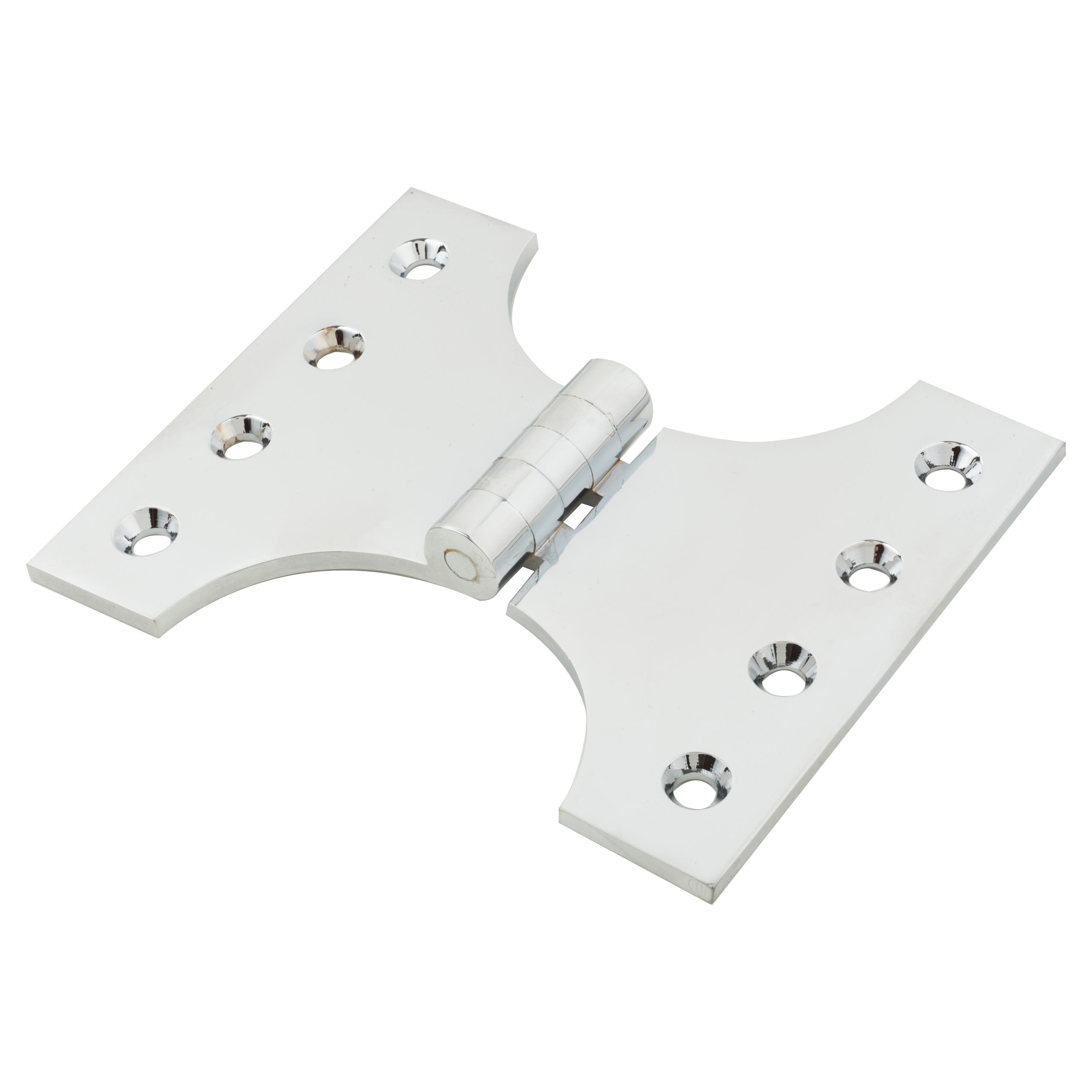Heavy Duty Parliament Hinge - 102 x 75 x 125mm - Polished Chrome - Pair - view 2