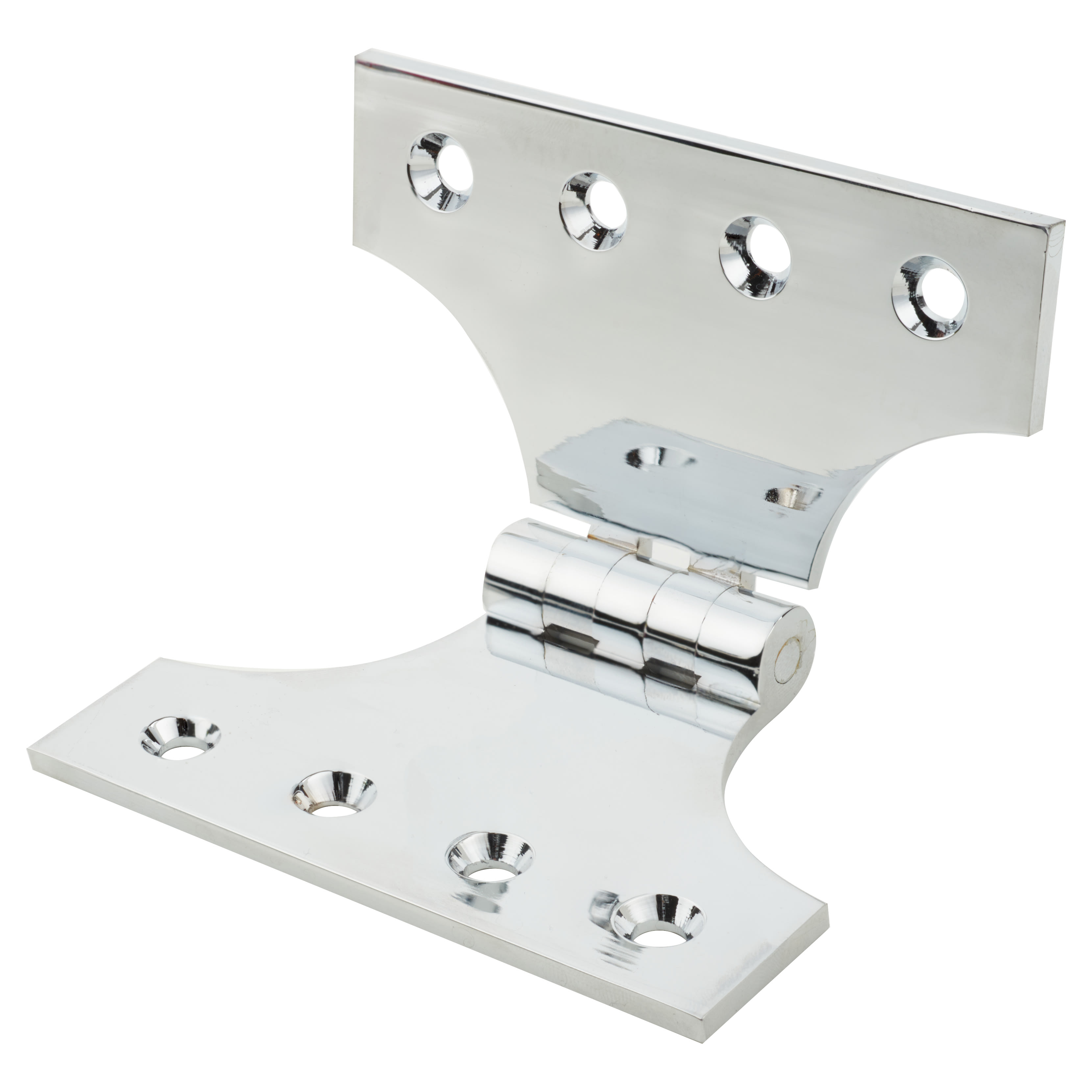 Heavy Duty Parliament Hinge - 102 x 75 x 125mm - Polished Chrome - Pair - view 3