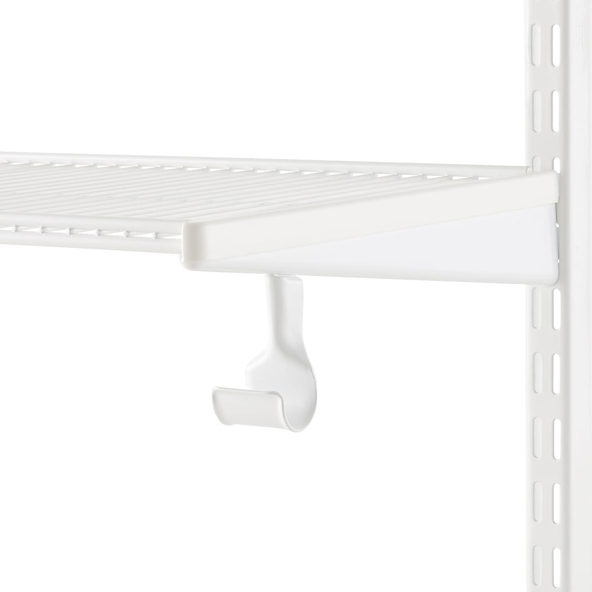 Top Track System - Click In Clothes Hanging Rail Holder Bracket - 40 x 35 x 77mm - White - view 2