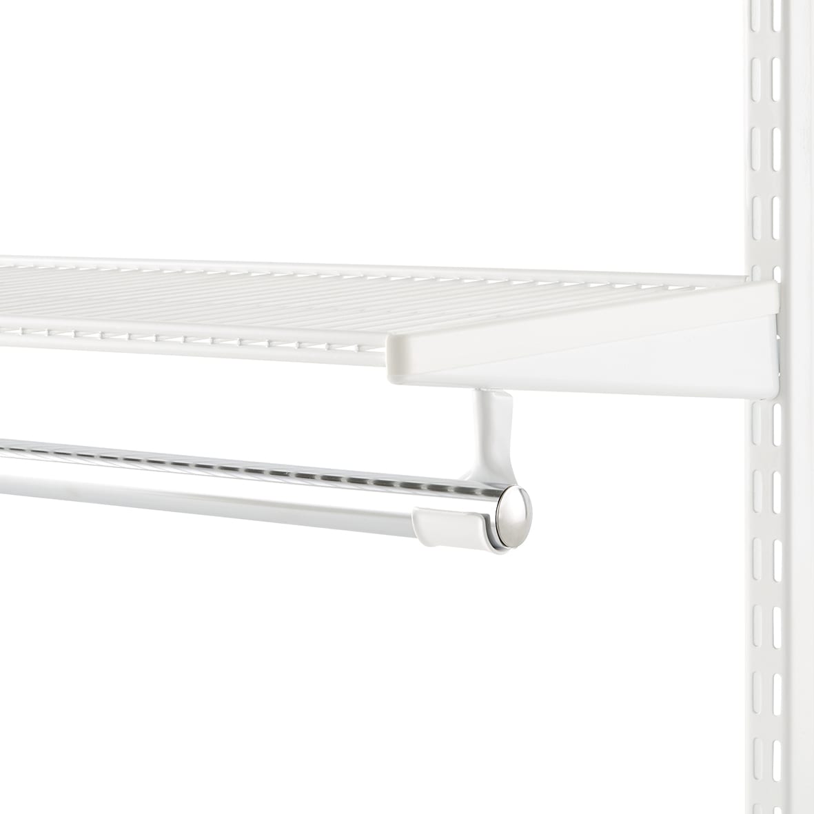 Top Track System - Click In Clothes Hanging Rail Holder Bracket - 40 x 35 x 77mm - White - view 3