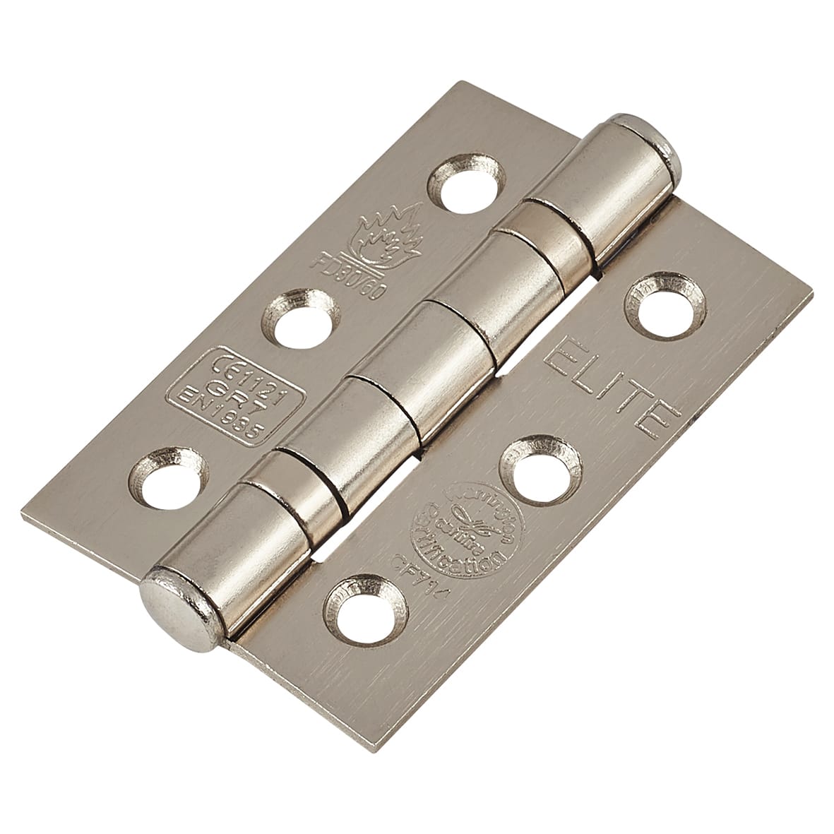 Satin Brass Bathroom Lock Door Handles on Rose Pack - Emily Range - view 4