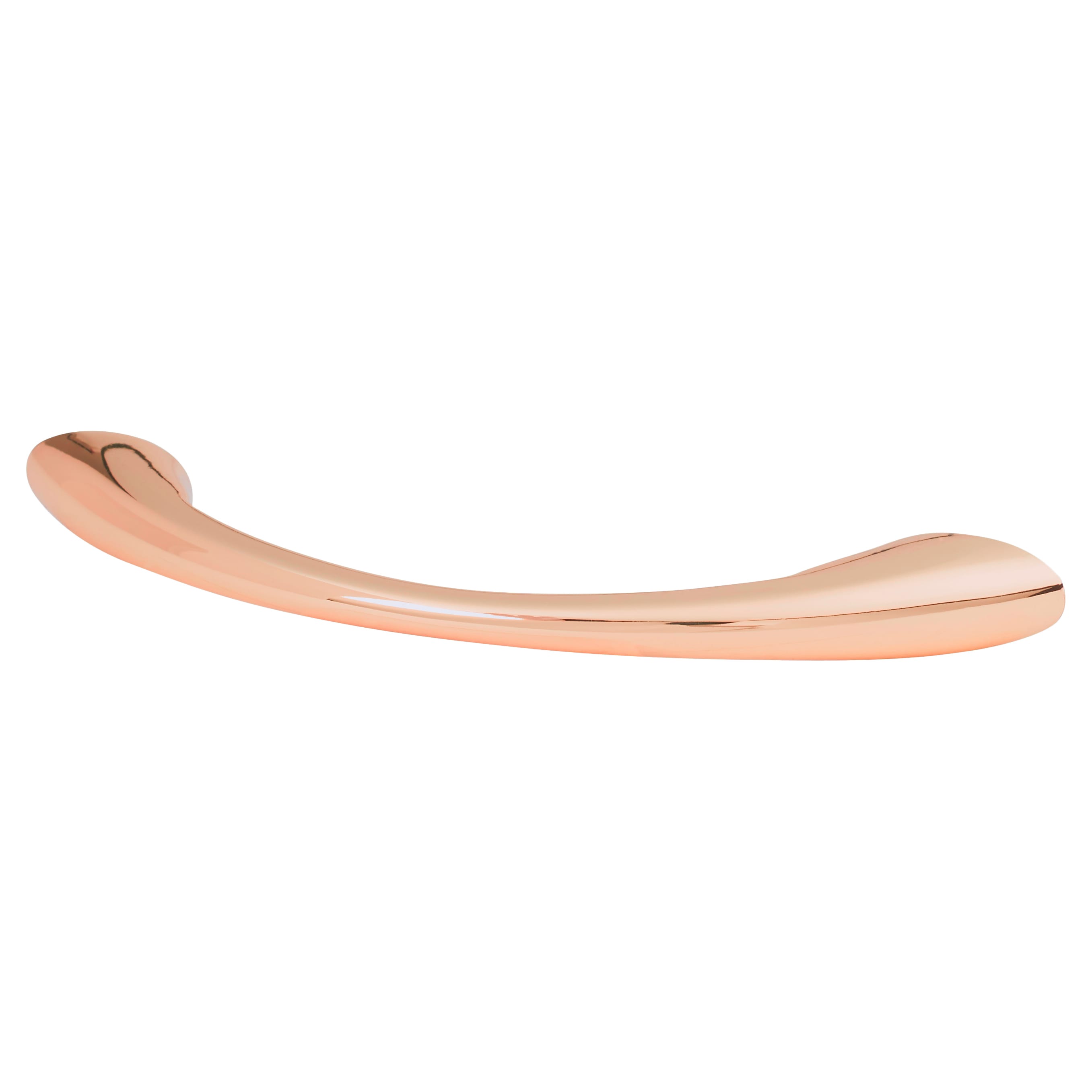 Vali Bow Cabinet Pull Handle - 96mm Centres - Bright Copper - view 2