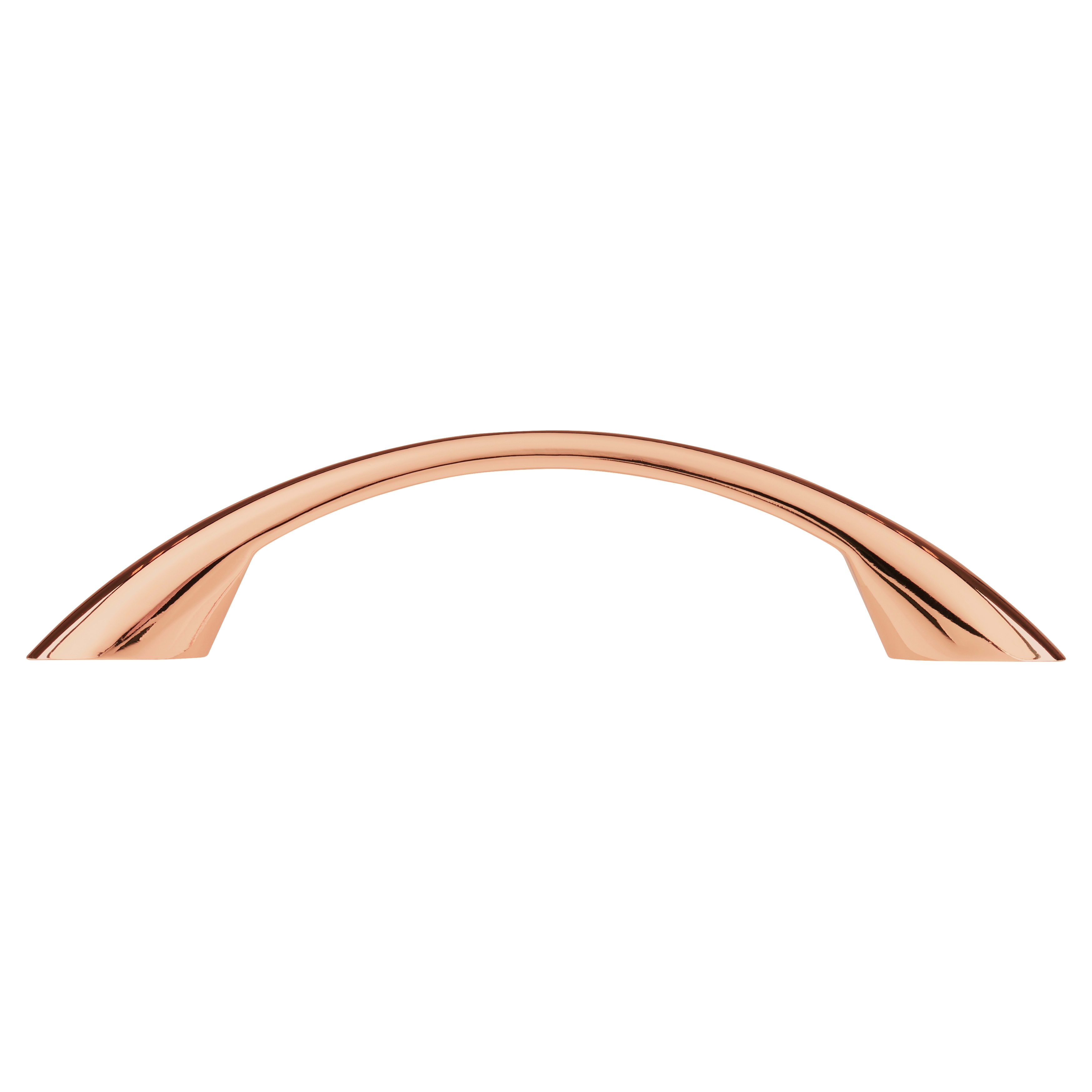 Vali Bow Cabinet Pull Handle - 96mm Centres - Bright Copper - view 3