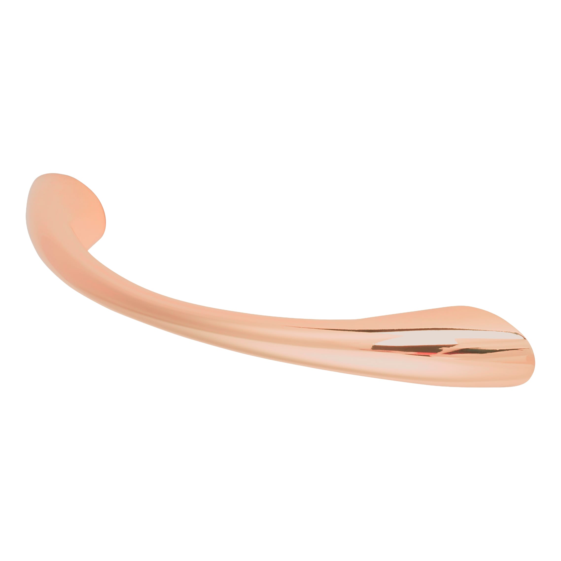 Vali Bow Cabinet Pull Handle - 96mm Centres - Bright Copper - view 4