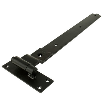 Heavy Duty Cranked Hook & Band Gate Hinge - 600 x 56mm - Black Galvanised - Pair - view 2