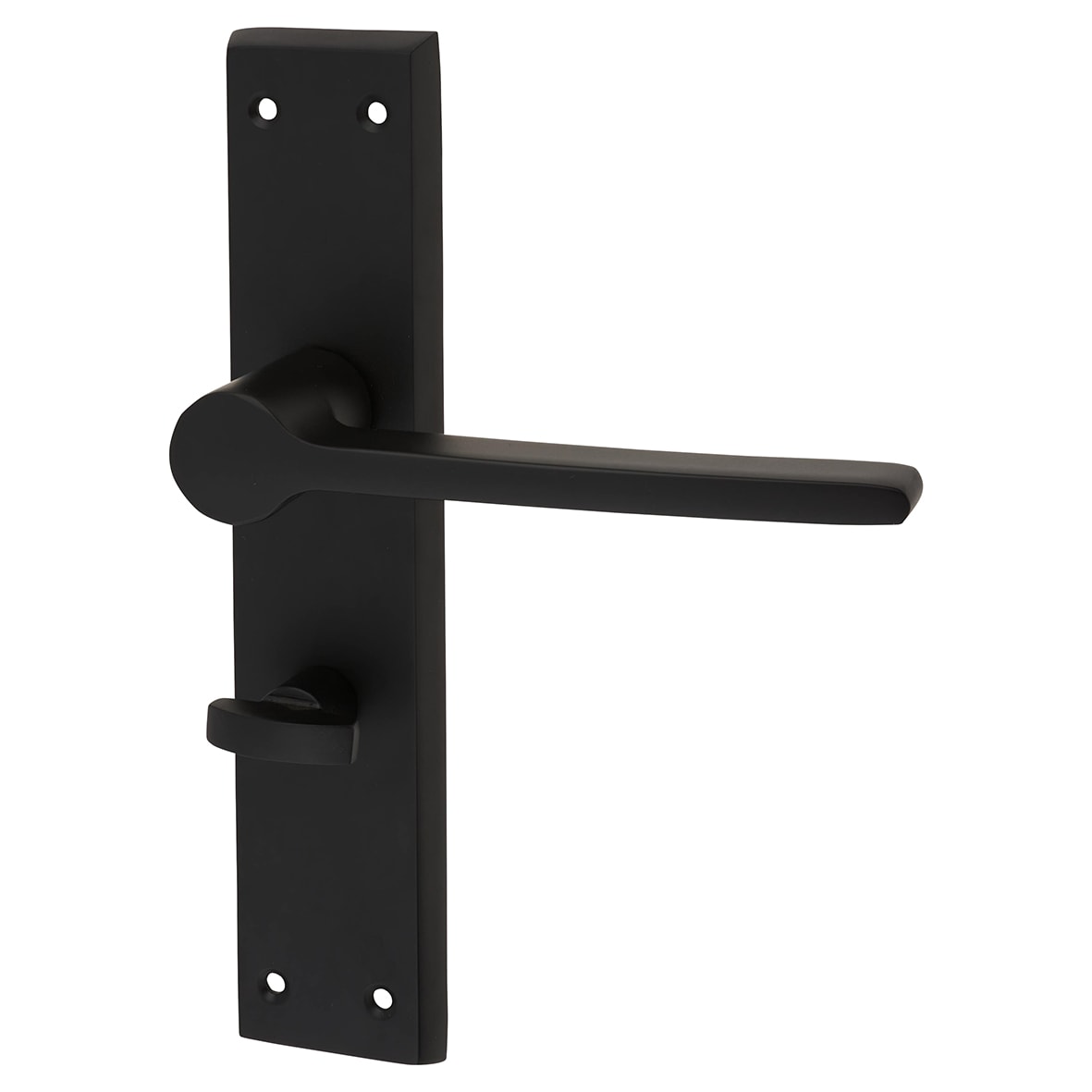 Matt Black Bathroom Door Handles - Farley Range - 200 x 42mm - view 2