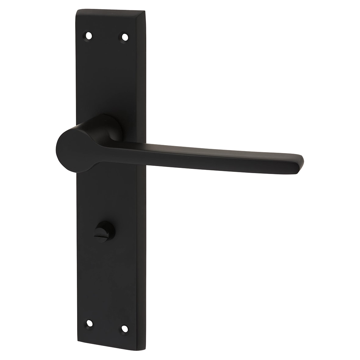 Matt Black Bathroom Door Handles - Farley Range - 200 x 42mm - view 3