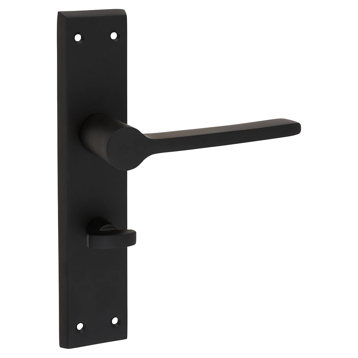 Matt Black Bathroom Door Handles - Farley Range - 200 x 42mm - view 4