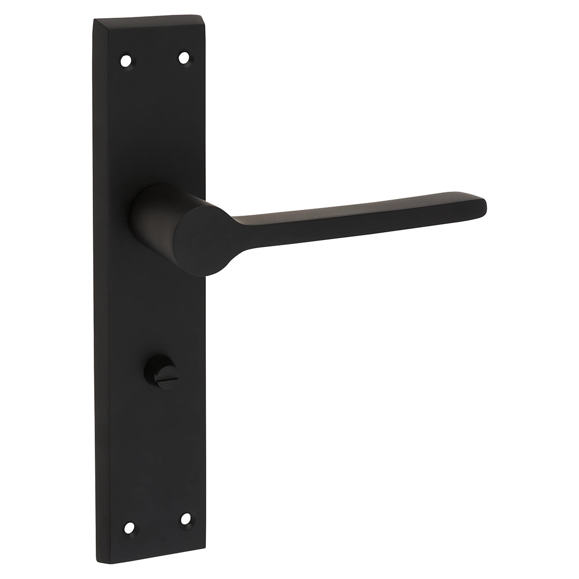 Matt Black Bathroom Door Handles - Farley Range - 200 x 42mm - view 5