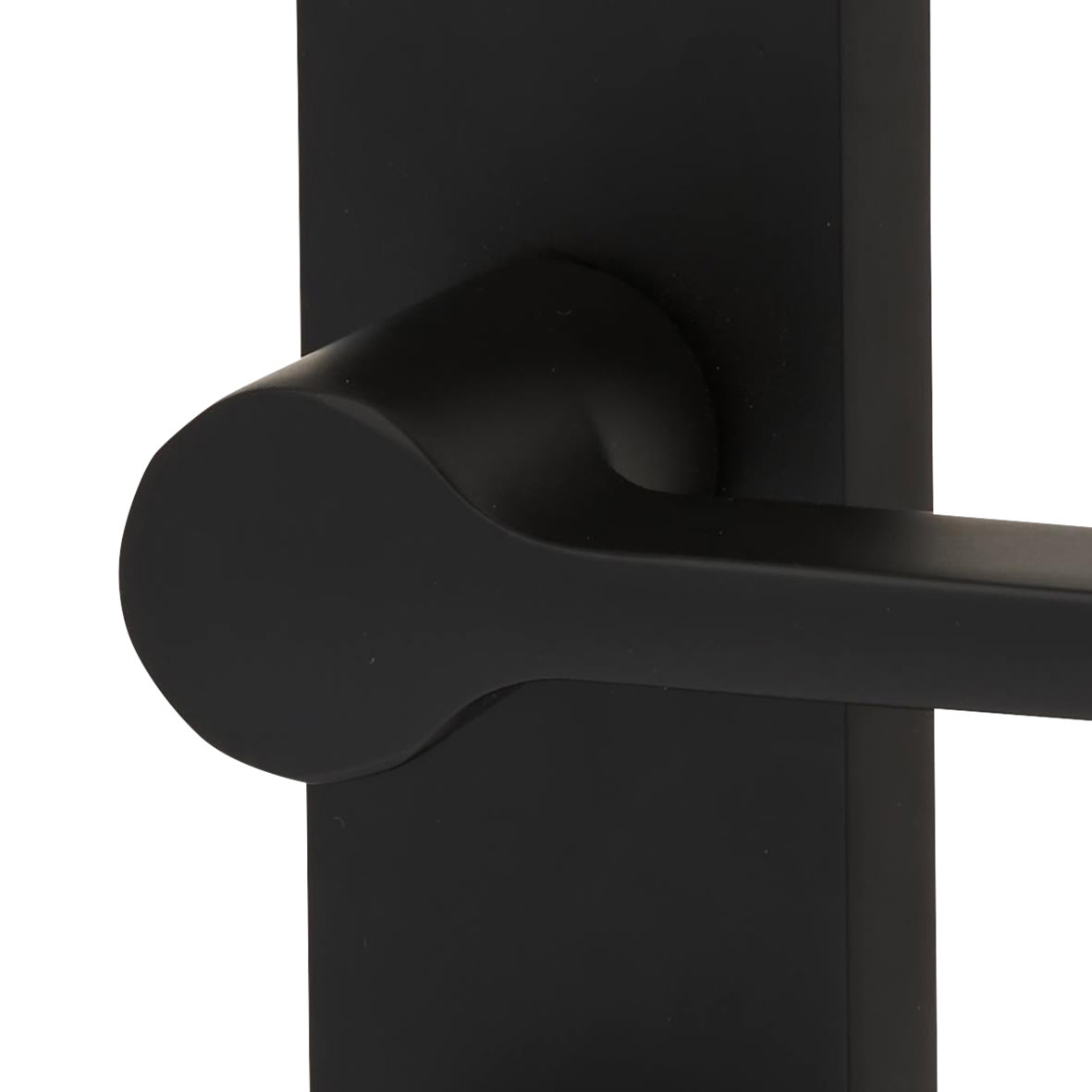 Matt Black Bathroom Door Handles - Farley Range - 200 x 42mm - view 6