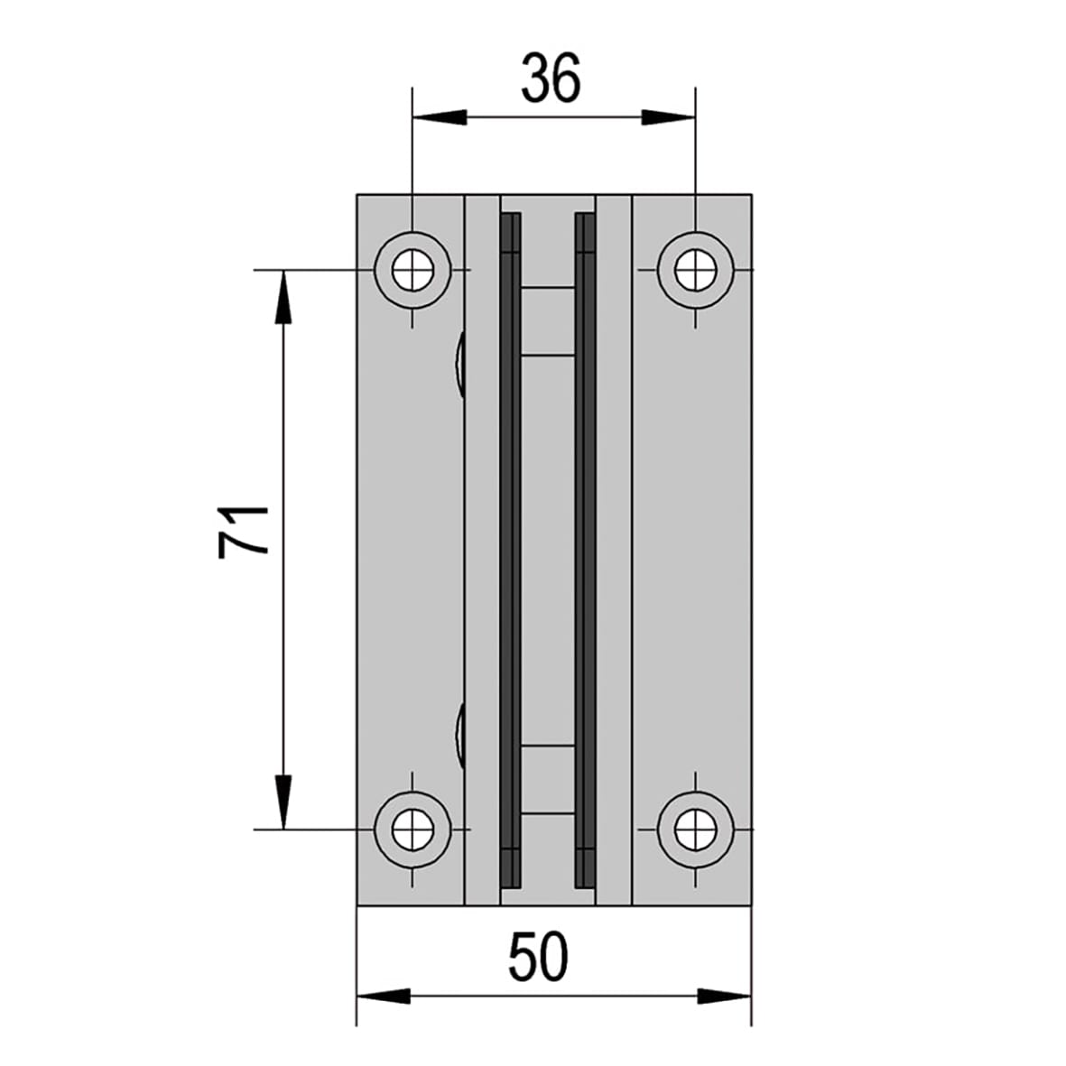Bilbao Select Glass to Wall Shower Hinge - Double Sided - 8-12mm Glass - Polished Chrome - view 3